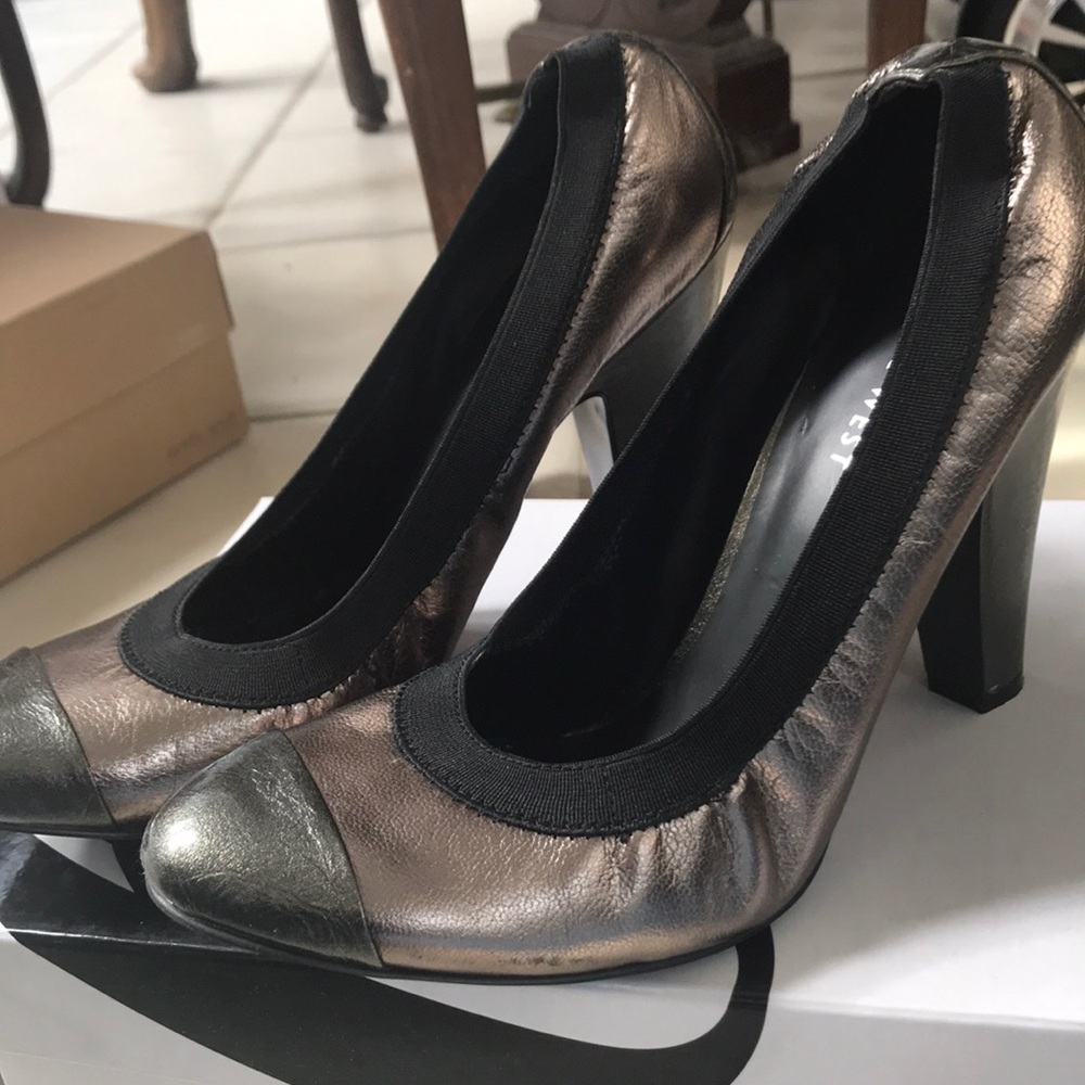 Sz 8.5 Nine West pumps with a thick 4 inch heel